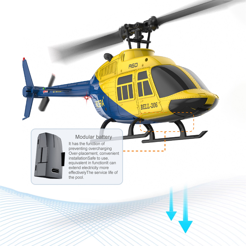 Helicóptero A60 RC 2,4G girosc - Rc Hobby Helicopter reseña y precio