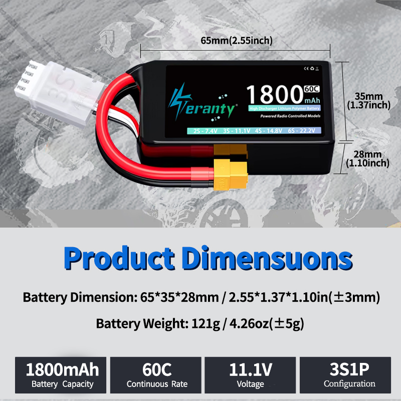 2/4 Uds TERANTY Lipo batería 3 - Rc Hobbyking reseña y precio